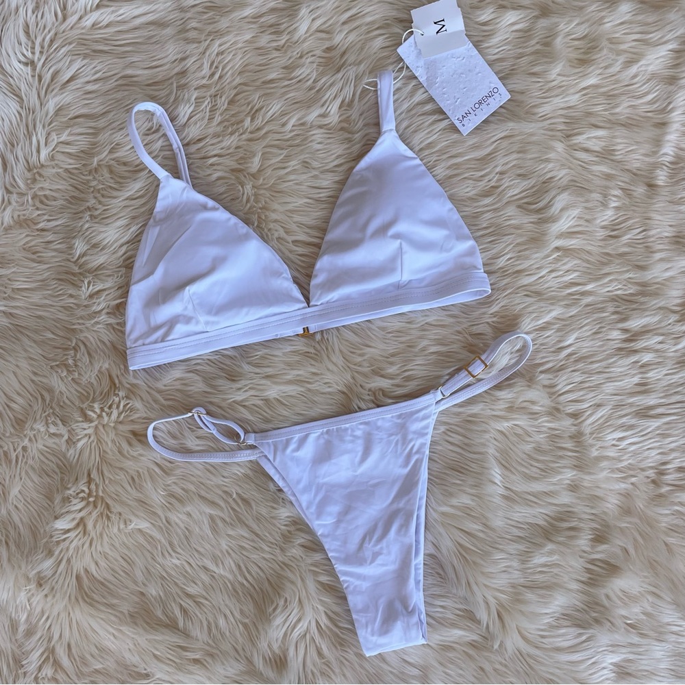 San Lorenzo White Bikini Set